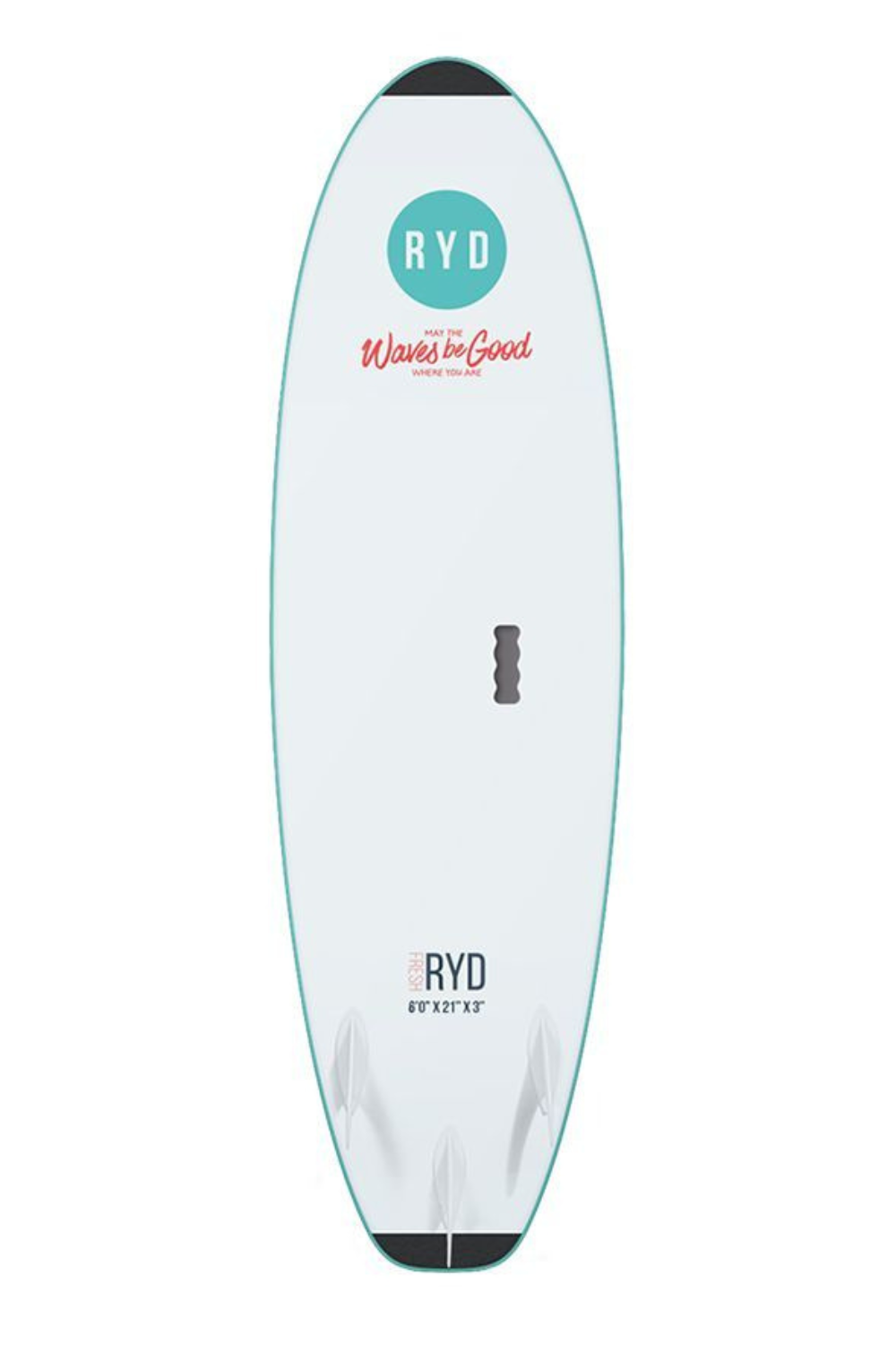 RYD Fresh Soft Top Surfboard Aqua
