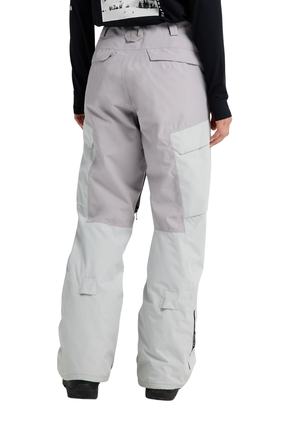 Burton Womens Reserve 2L Insulated Snow Pants Gray Cloud/Washed Lavender