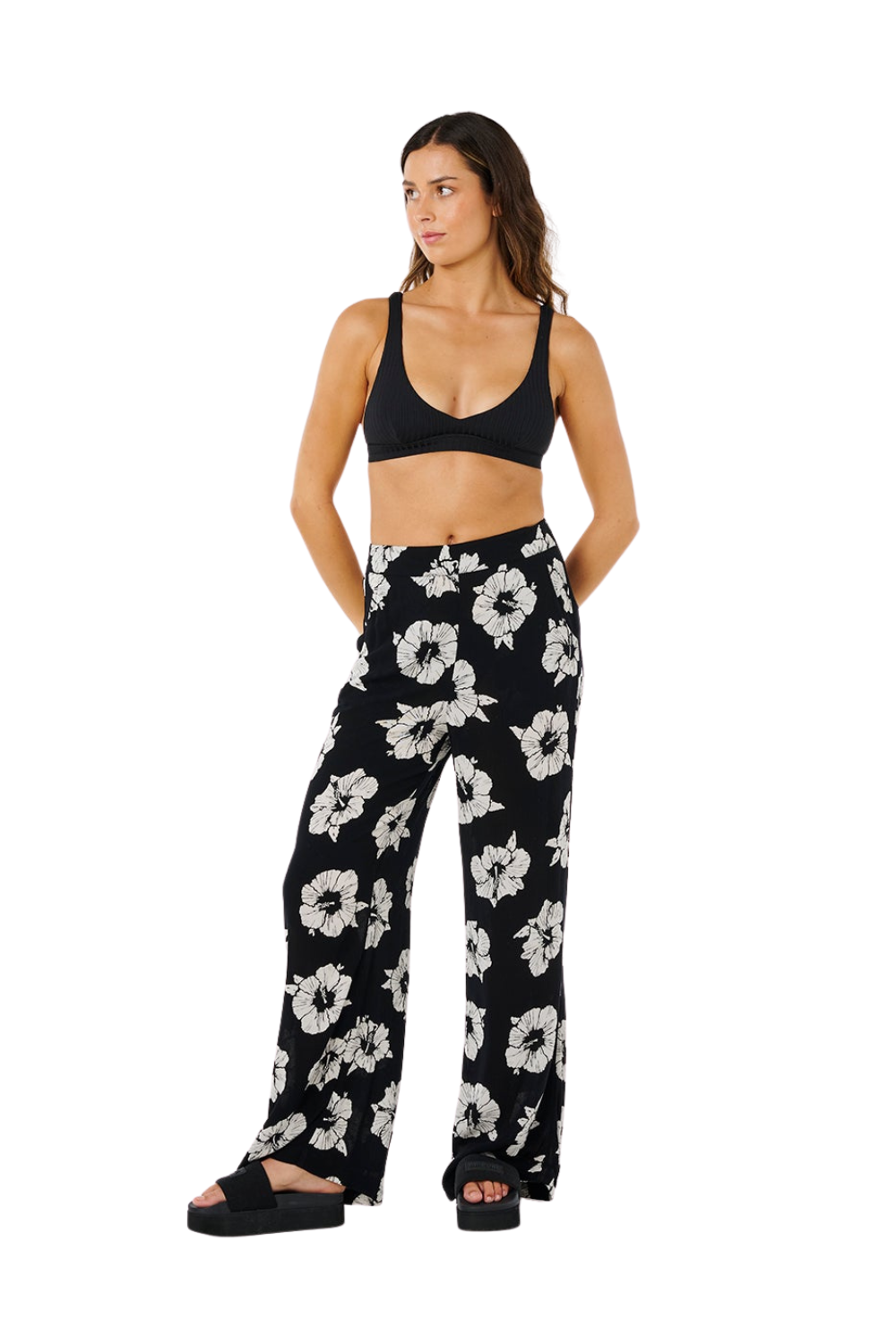 Rip Curl Party Pack Womens Beach Pants Black/Off White