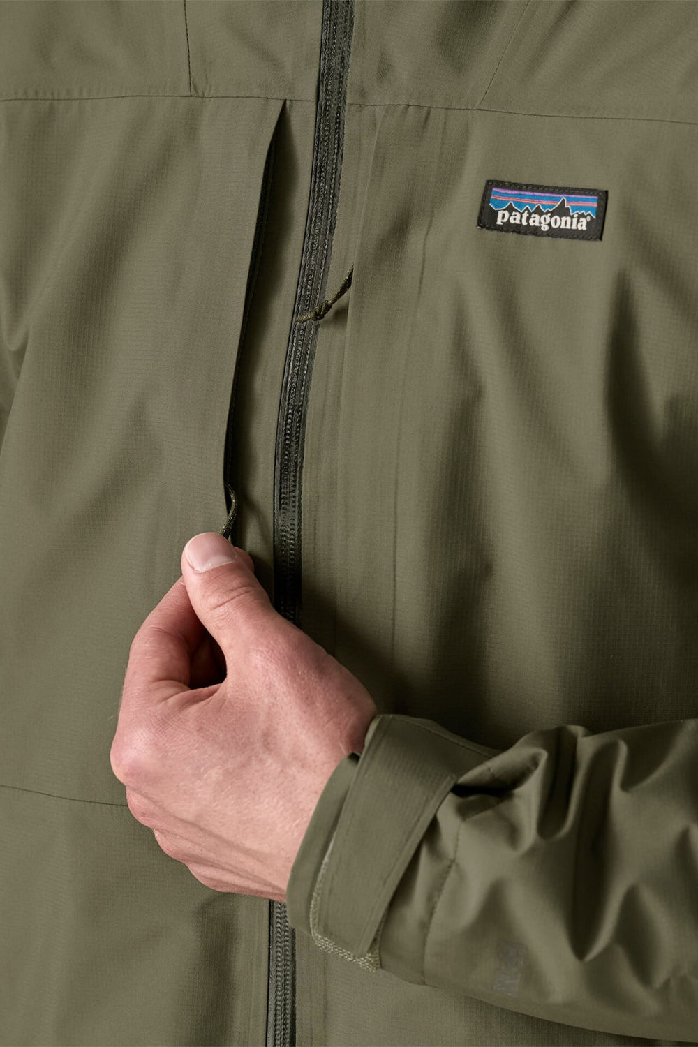 Patagonia Insulated Boulder Fork Mens Rain Jacket Basin Green