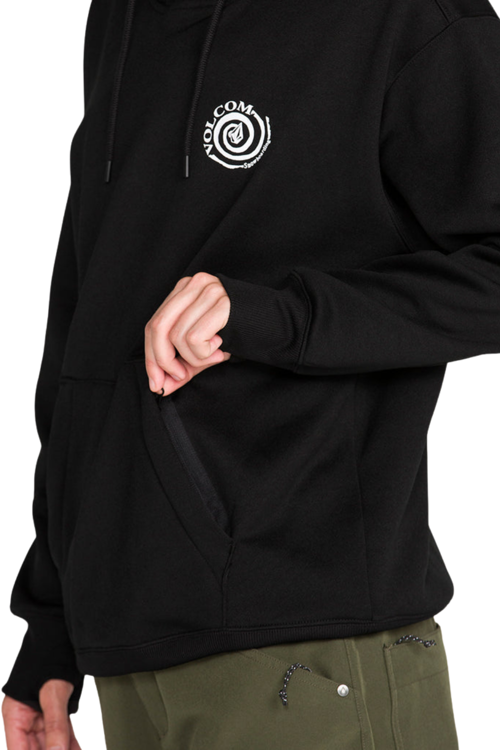 Volcom Riding Hydro Womens Hoodie Black