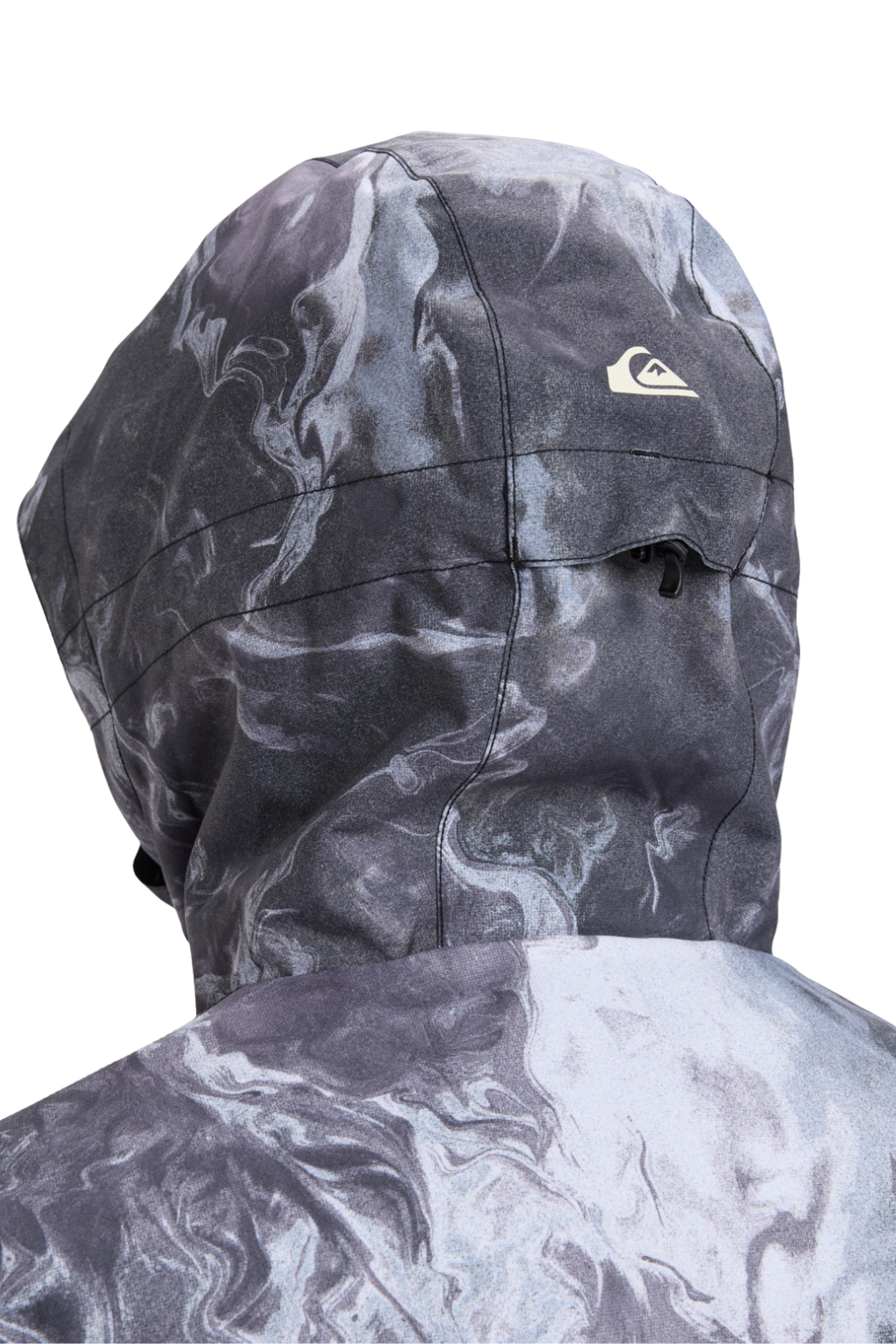 Quiksilver Mens Sycamore Printed Technical Snow Jacket Thermostamp Grayscale