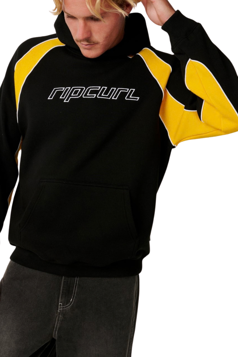 Rip Curl Archive Panel Ride Mens Hoodie Black