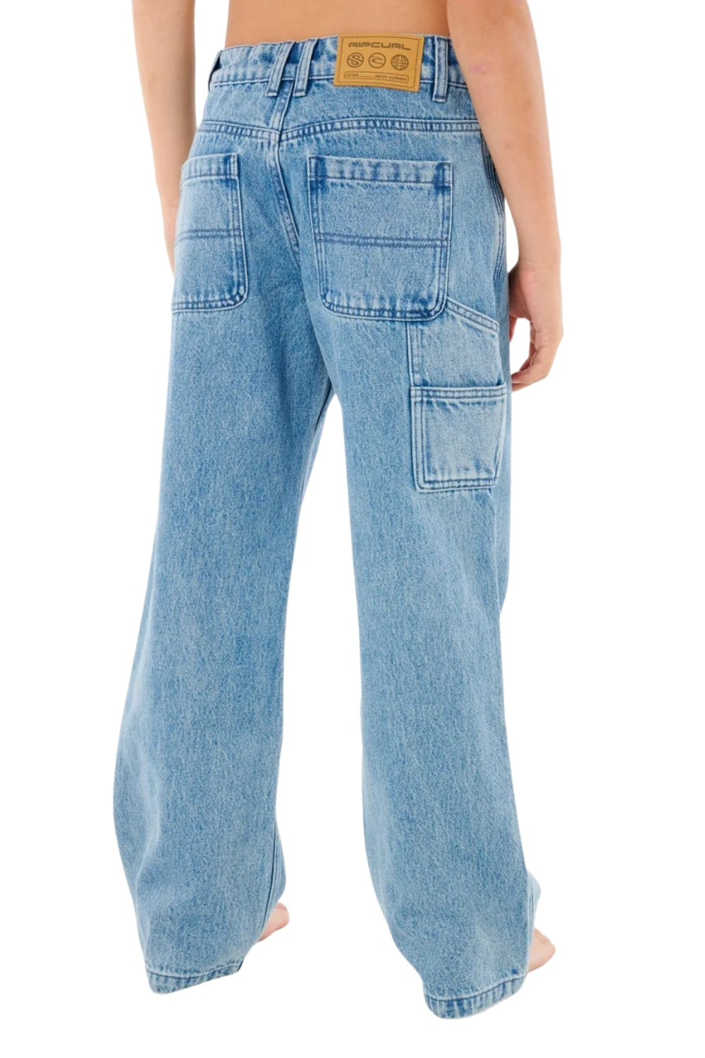 Rip Curl Hyped Boys Denim Trousers Washed Blue
