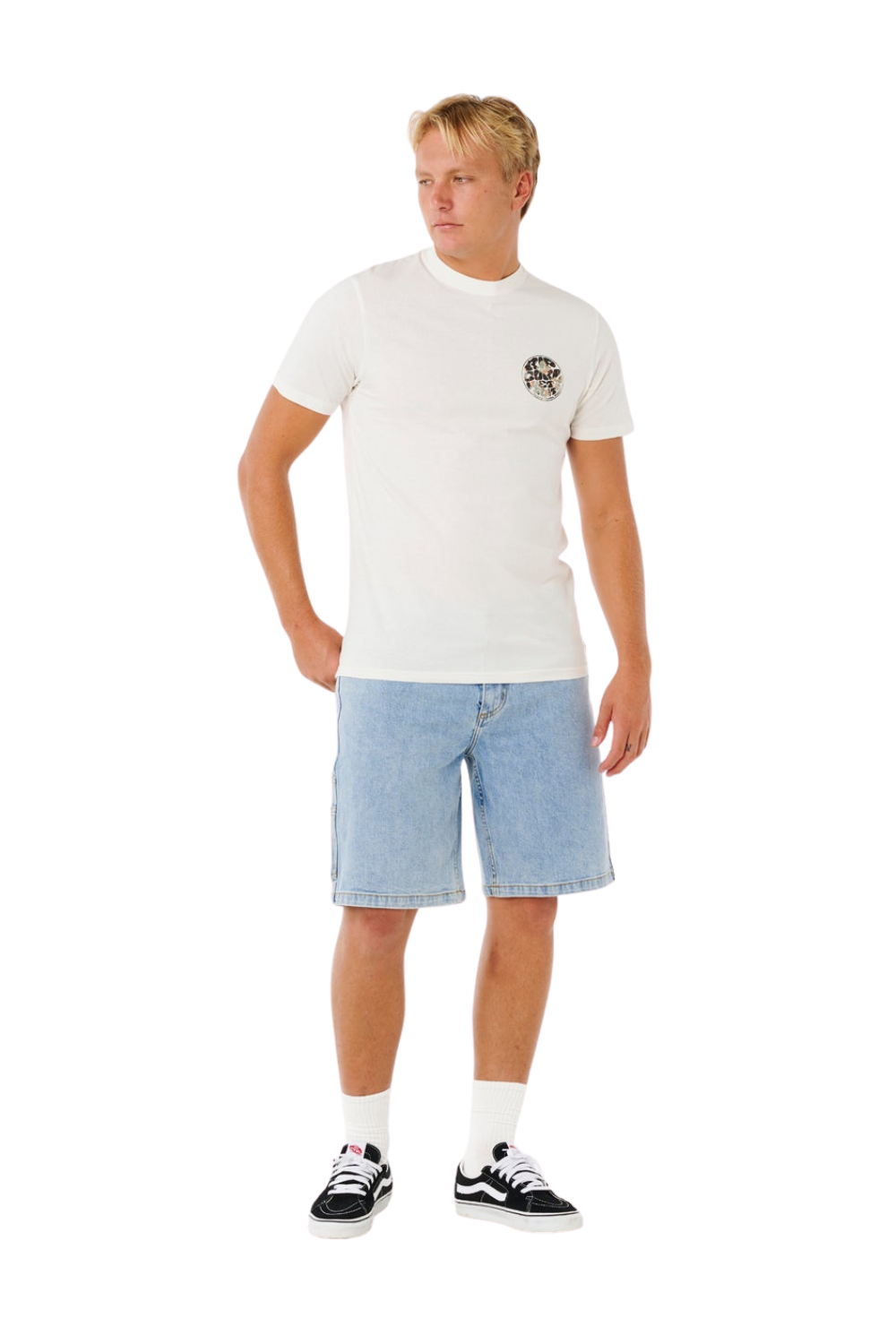 Rip Curl Wettie Passage Icon Mens T-Shirt Bone
