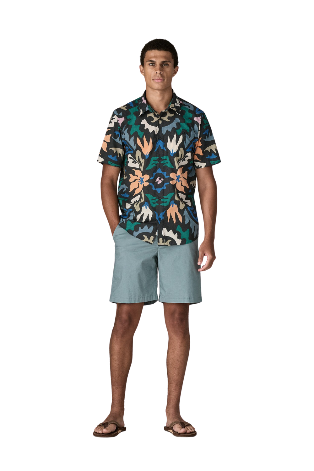 Patagonia Mens Go To Shirt Kaleido Black