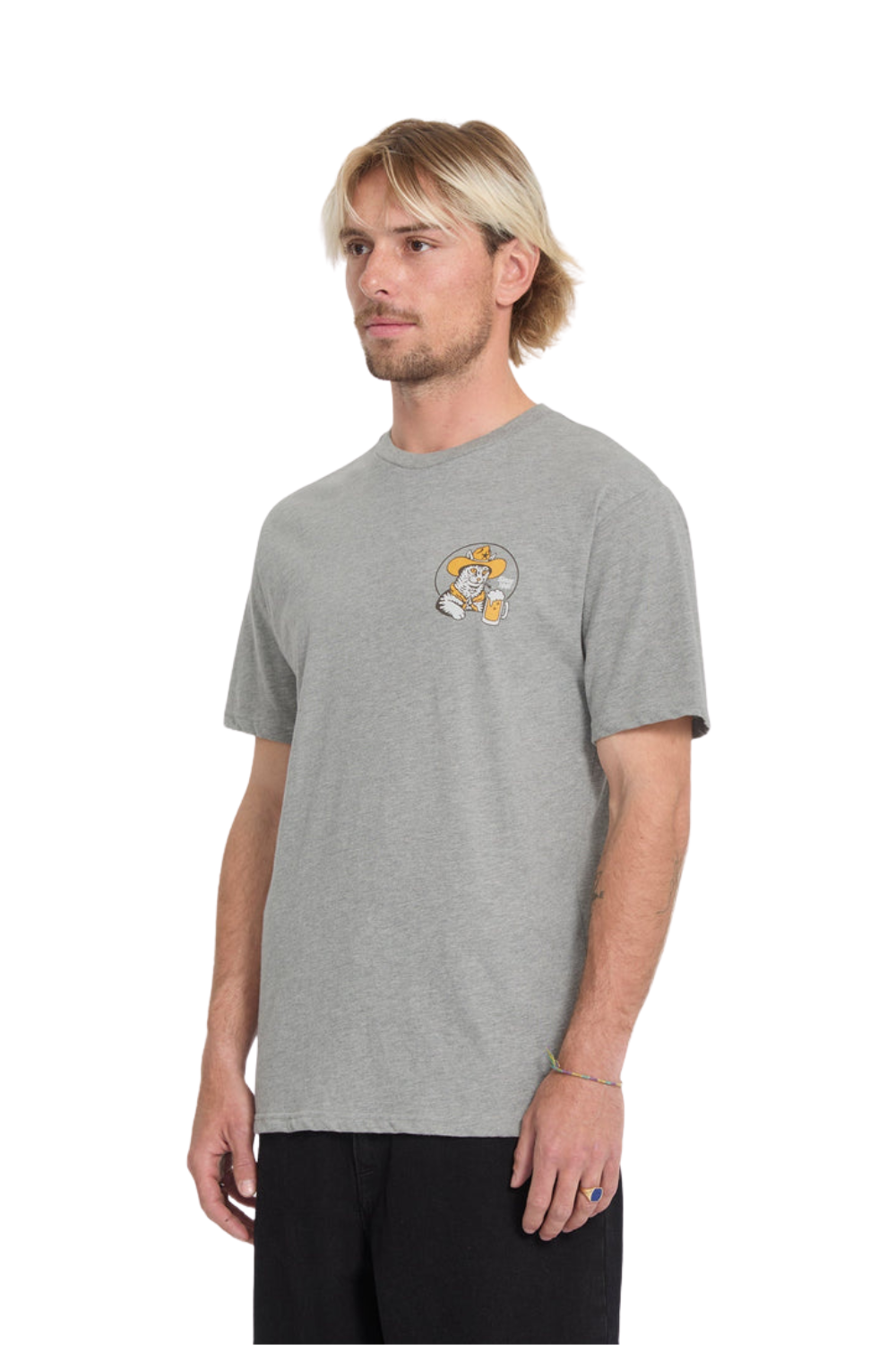 Volcom Meowdy Mens T-Shirt Heather Grey