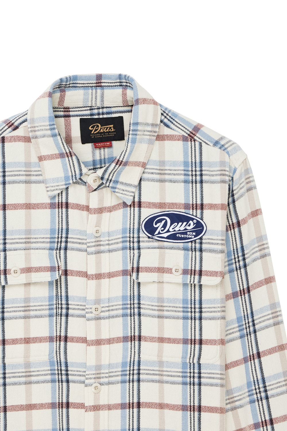 Deus Vacay Mens Check Shirt Natural Check