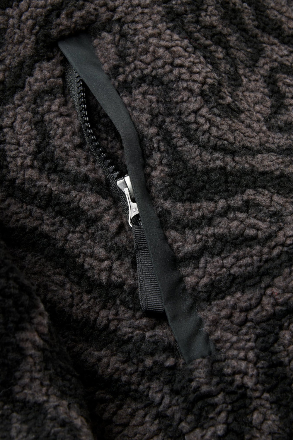 Passenger Offroad Mens Sherpa Half Zip Fleece Strata Swirl Black