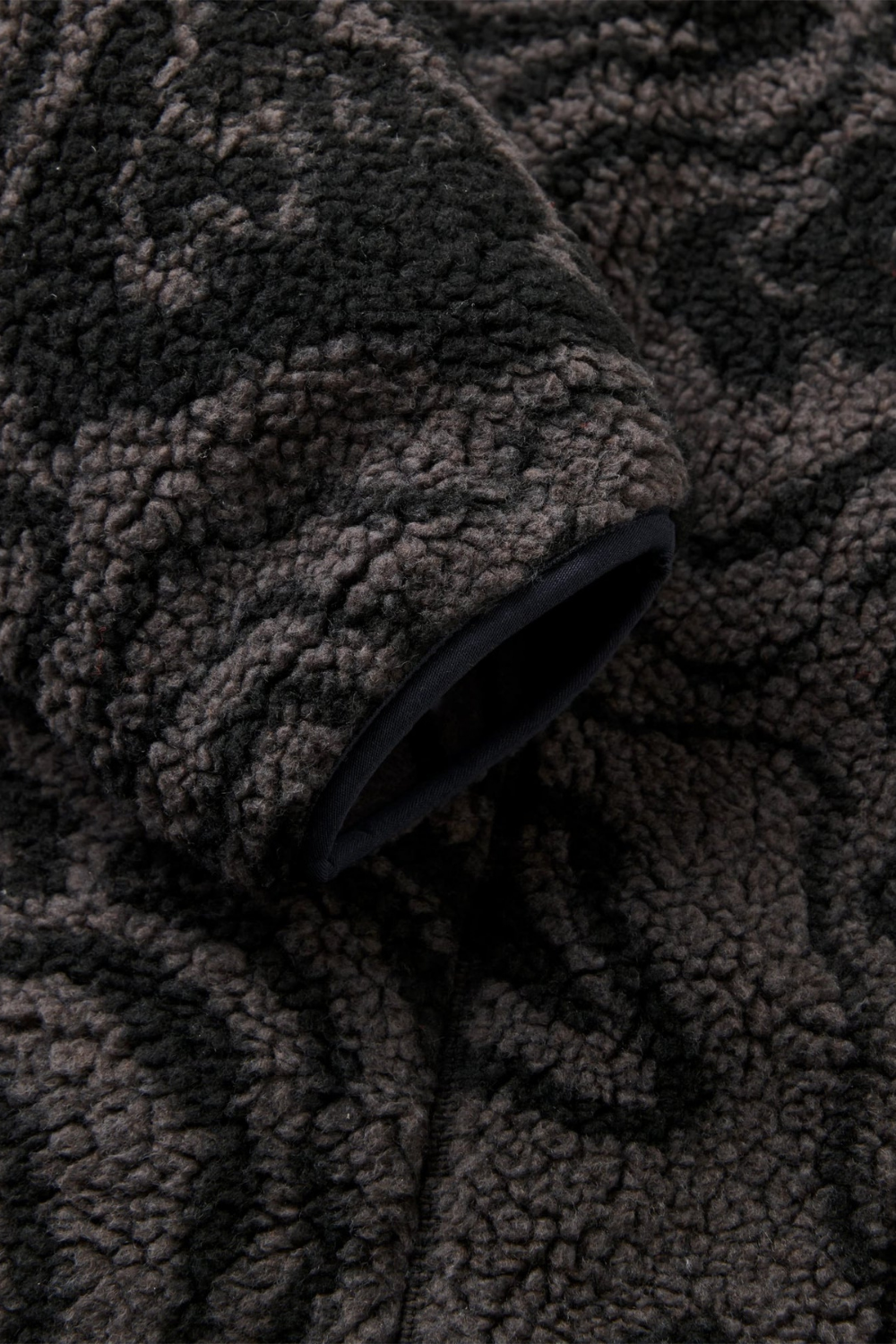Passenger Offroad Mens Sherpa Half Zip Fleece Strata Swirl Black