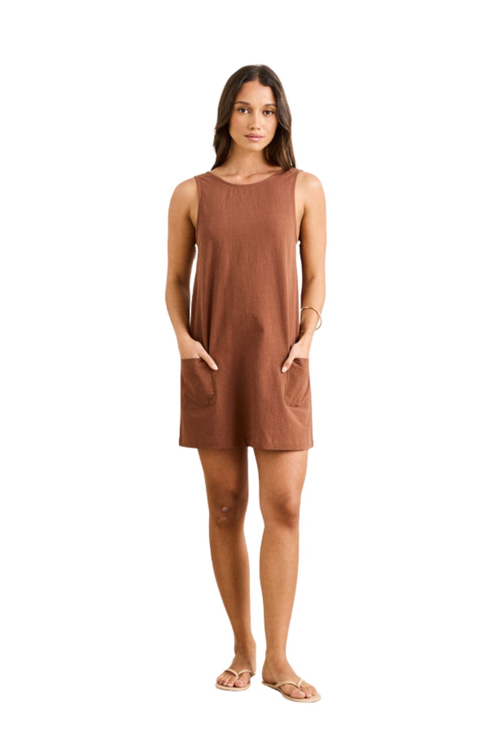 Rhythm Hanalei Mini Dress Chocolate