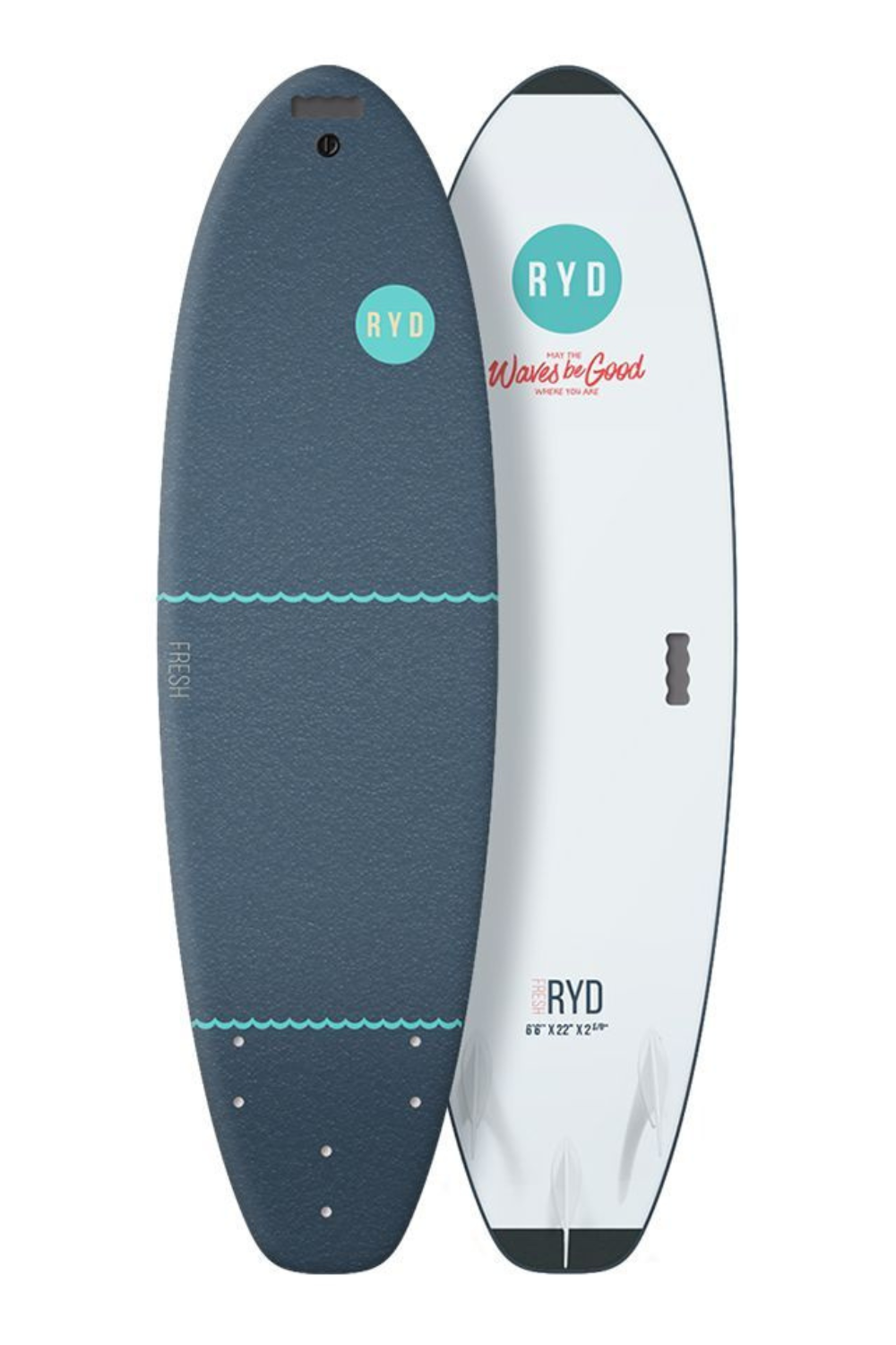 RYD Fresh Soft Top Surfboard Deep Blue