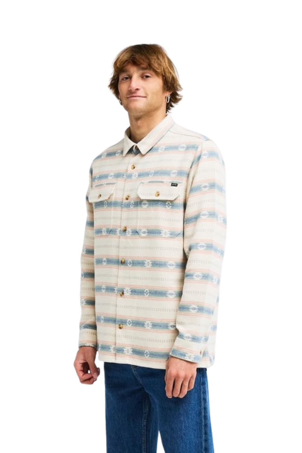Billabong Offshore Jacquard Mens Flannel Shirt Oatmeal