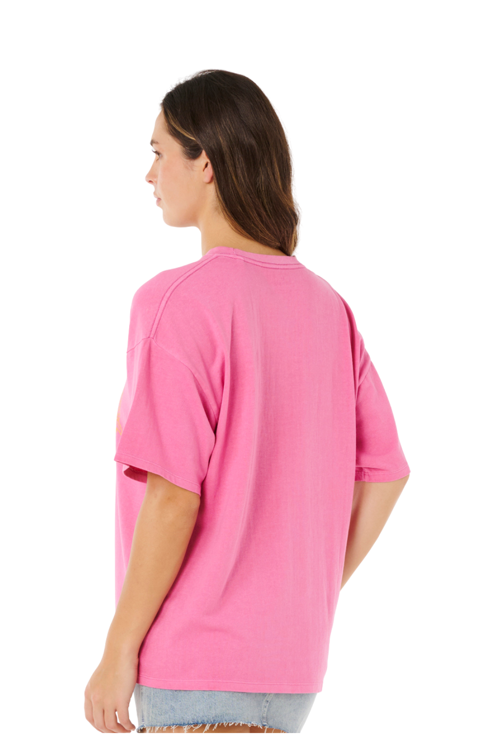 Rip Curl Hotel Malibu Heritage Womens Short Sleeve T-Shirt Super Pink