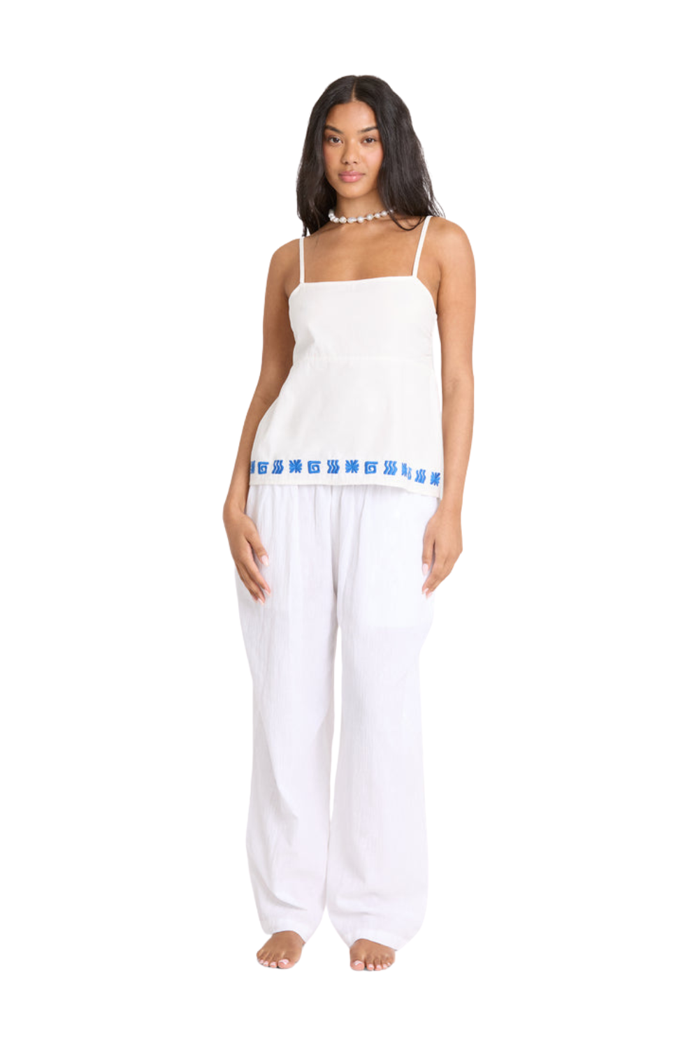 Billabong Sun Stamp Womens Woven Tank Top Salt Crystal