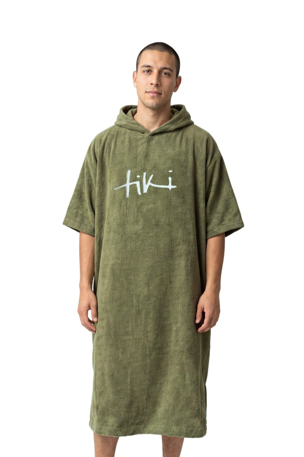Tiki Adults Hooded Change Robe Burnt Olive