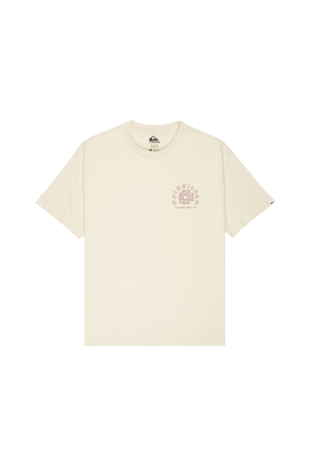 Quiksilver Curve Palm Mens T-Shirt Bone White