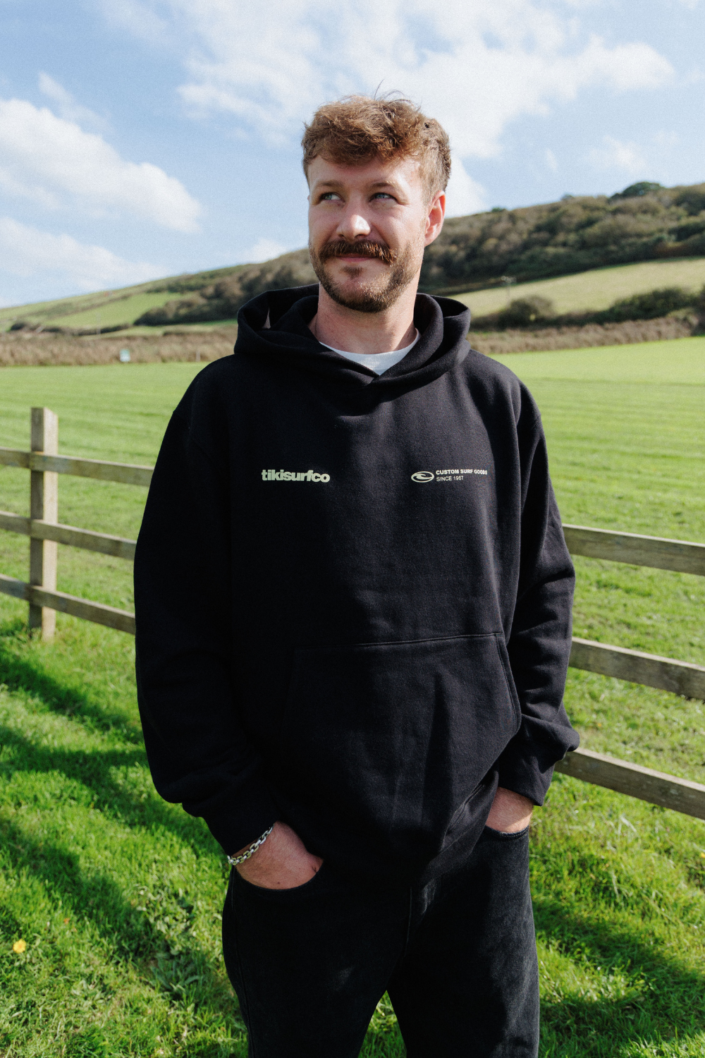 Tiki Surfco Hoodie Black