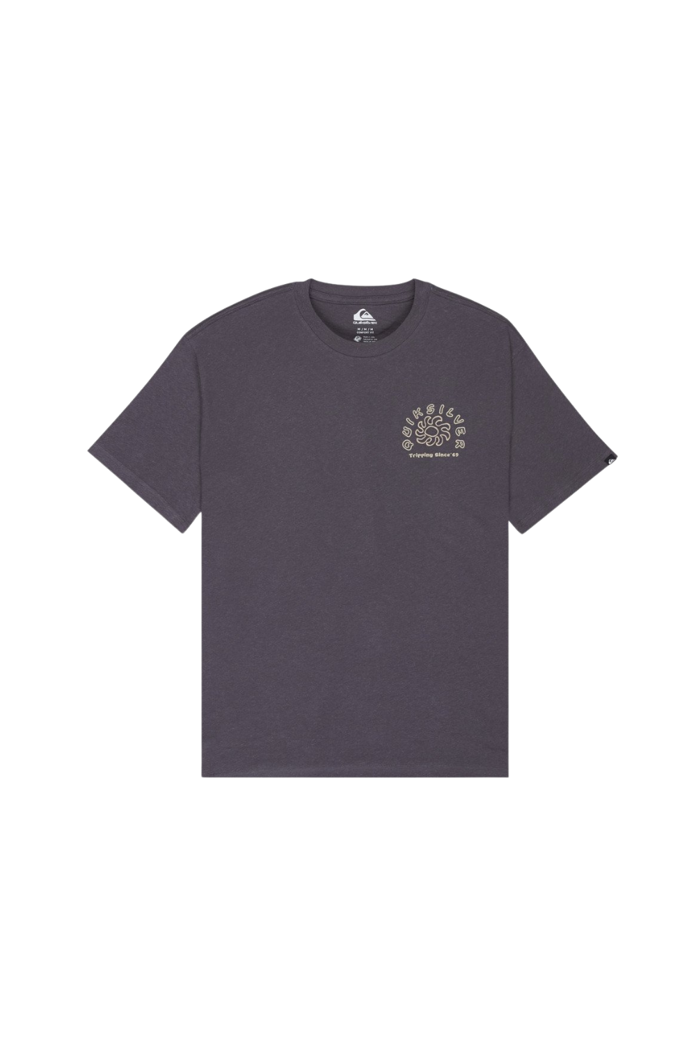 Quiksilver Curve Palm Mens T-Shirt Iron Gate