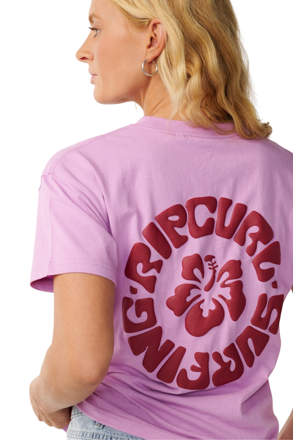 Rip Curl Surf Puff Party Pack Womens Relaxed T-Shirt Bright Lilac