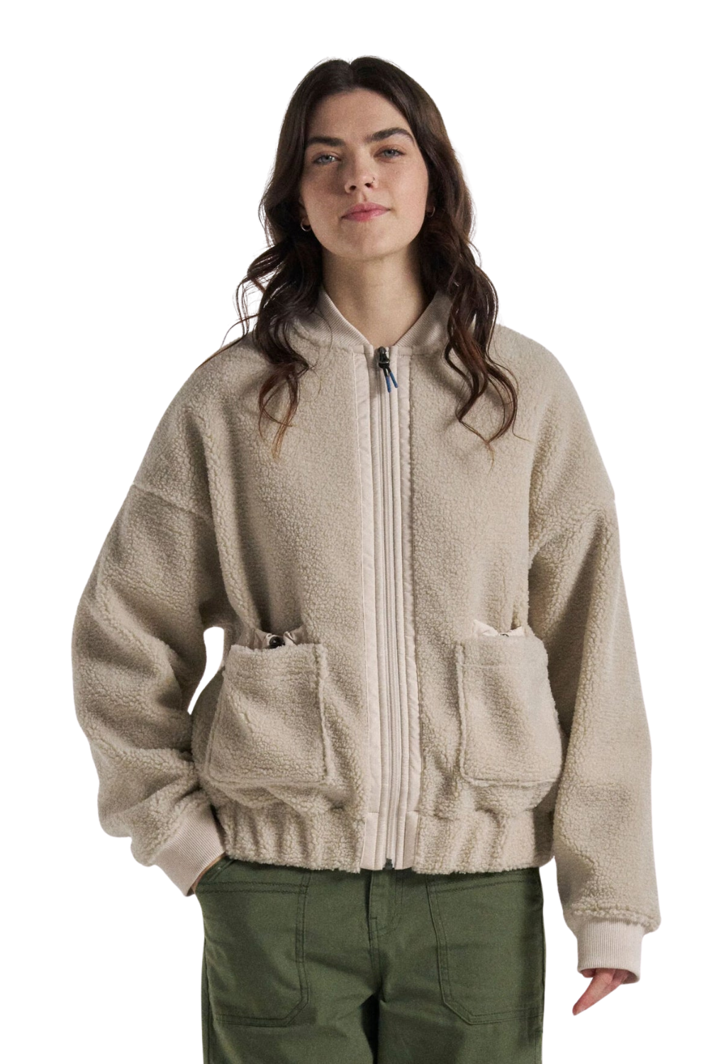 Passenger Lucia Womens Recycled Sherpa Fleece Vintage White