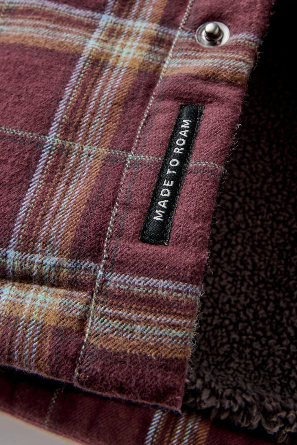 Passenger Kodiak Mens Sherpa Lined Overshirt Brambleberry Check