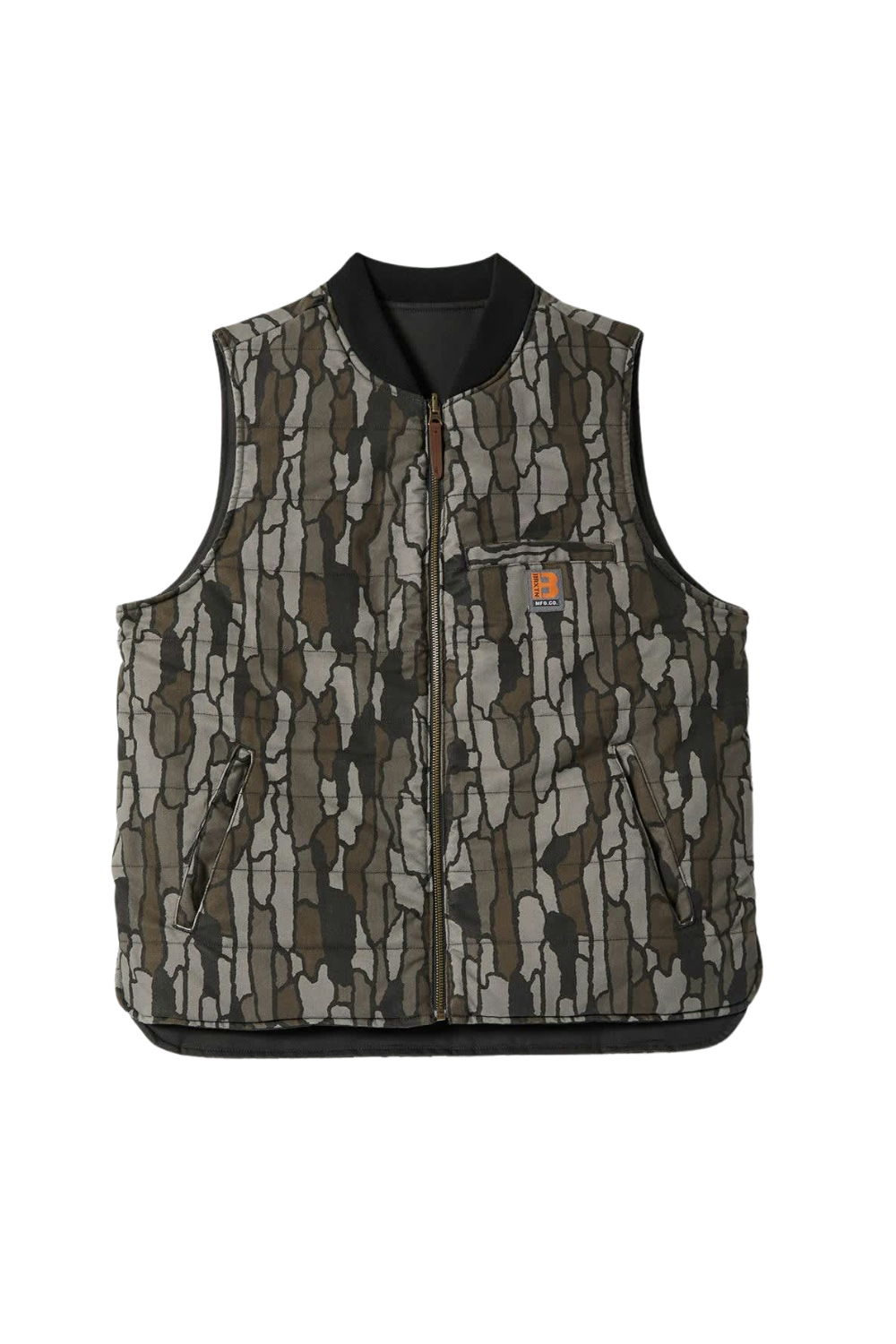 Brixton Builders Abraham Reversible Vest Bark Camo