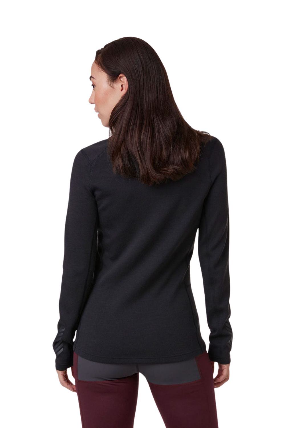 Helly Hansen Womens Lifa Merino Midweight Crew Base Layer Black