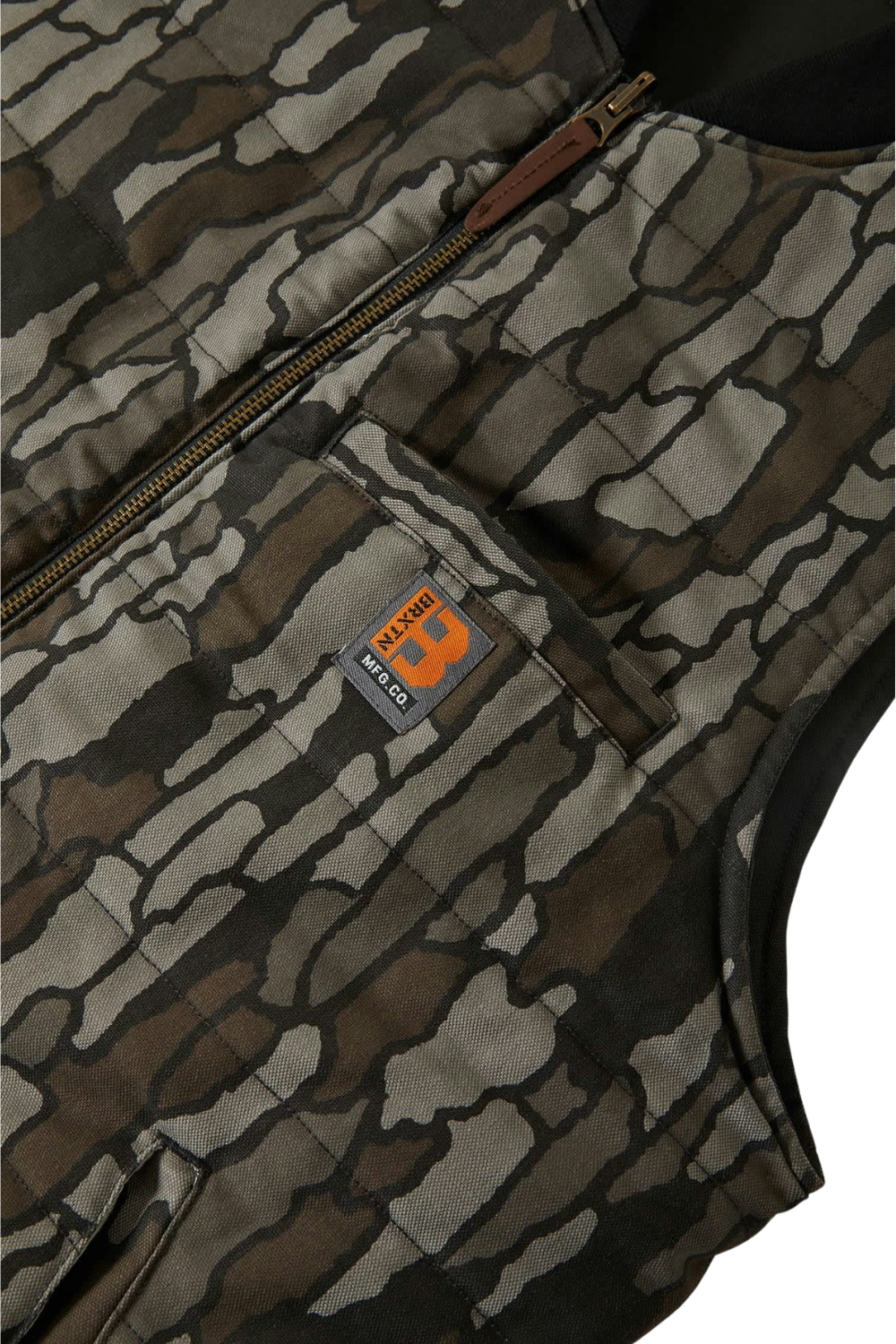 Brixton Builders Abraham Reversible Vest Bark Camo