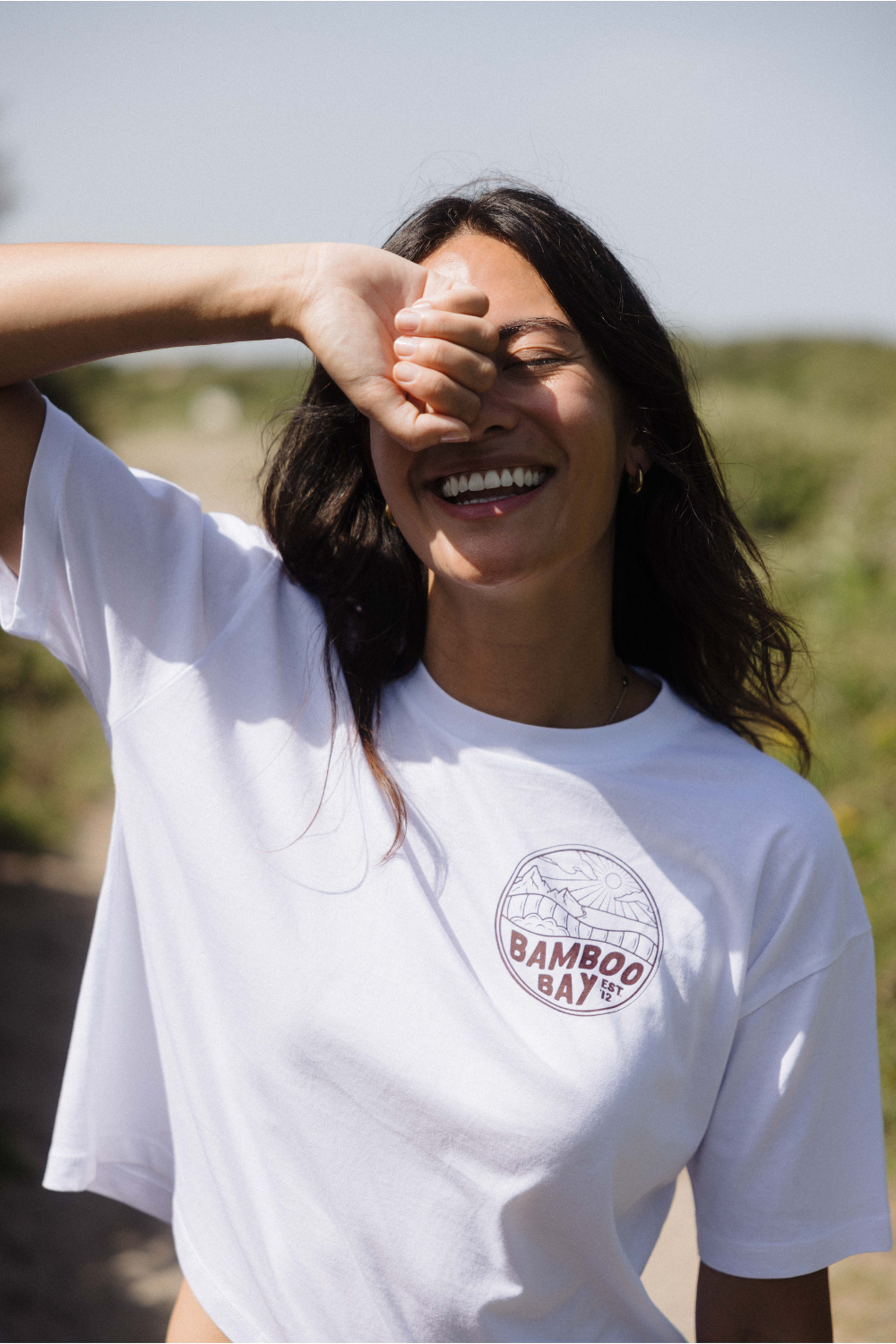 BamBooBay Mountain Badge Womens T-Shirt White