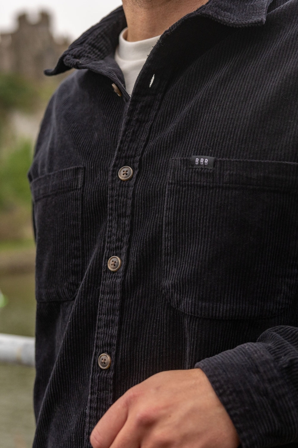 BamBooBay Chill Cord Long Sleeve Shirt Washed Black