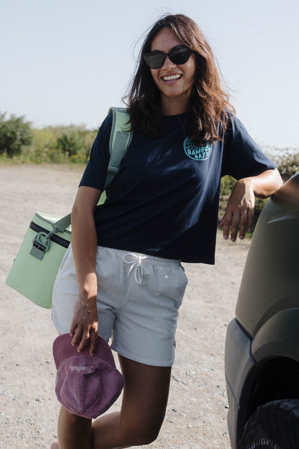 BamBooBay Mountain Badge Womens T-Shirt French Navy