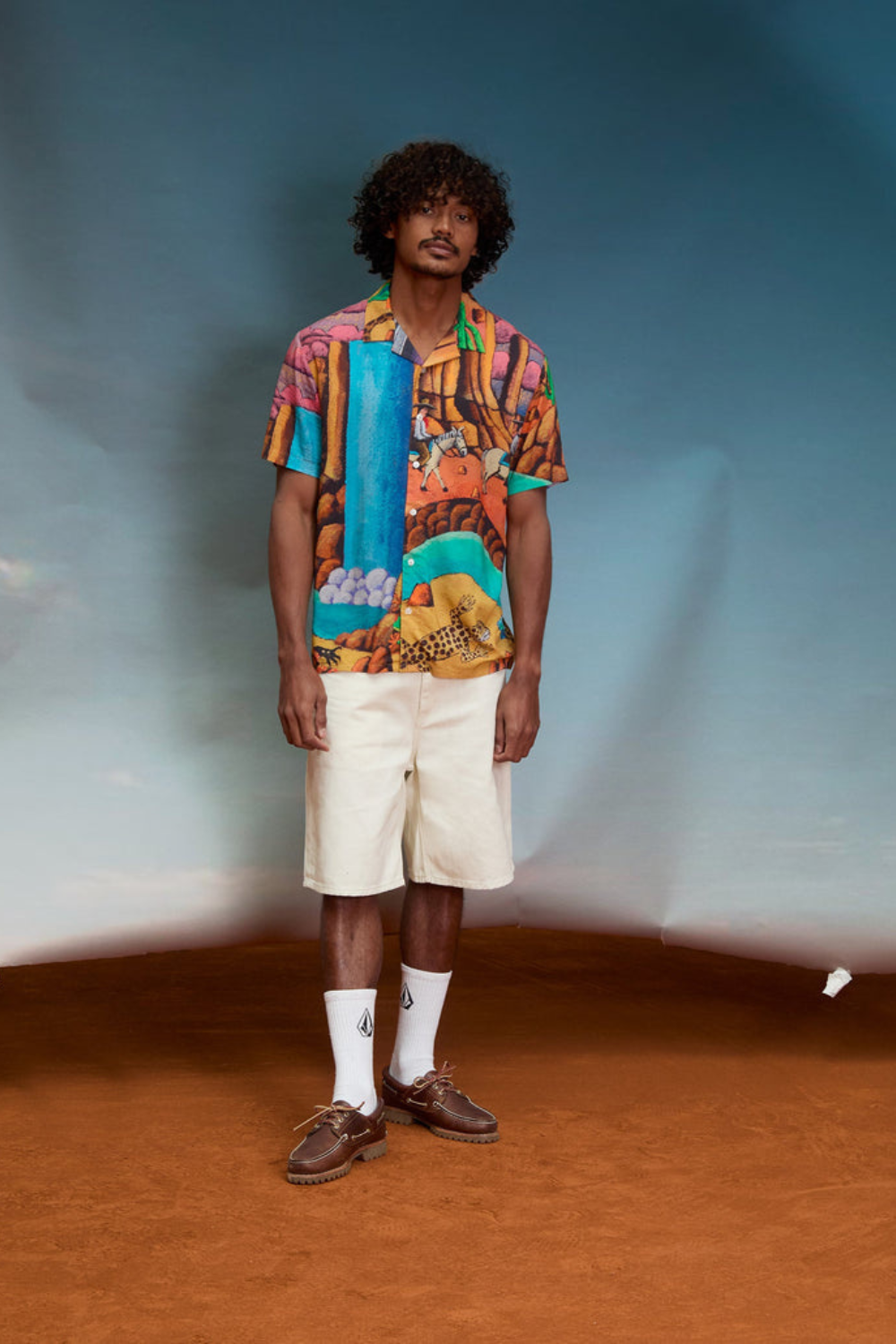 Volcom Mickey Mason Mens Short Sleeve Shirt Multi