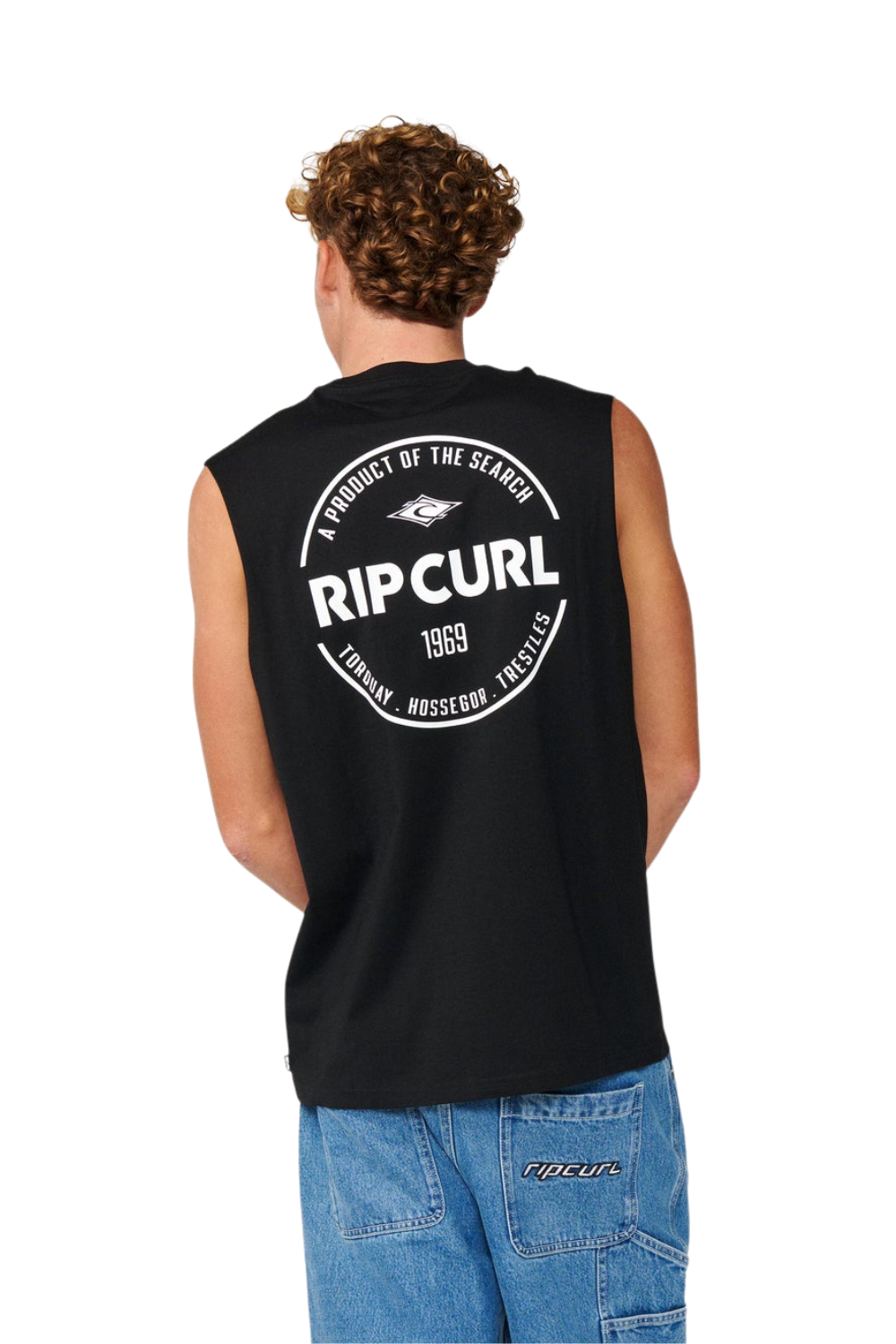 Rip Curl Staple Mens Muscle Vest Black