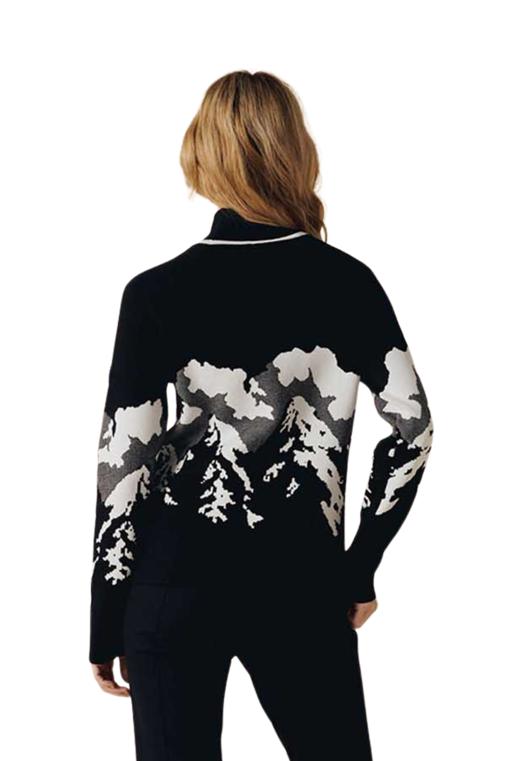 Poirve Blanc Ambre Womens Knit Pullover Black