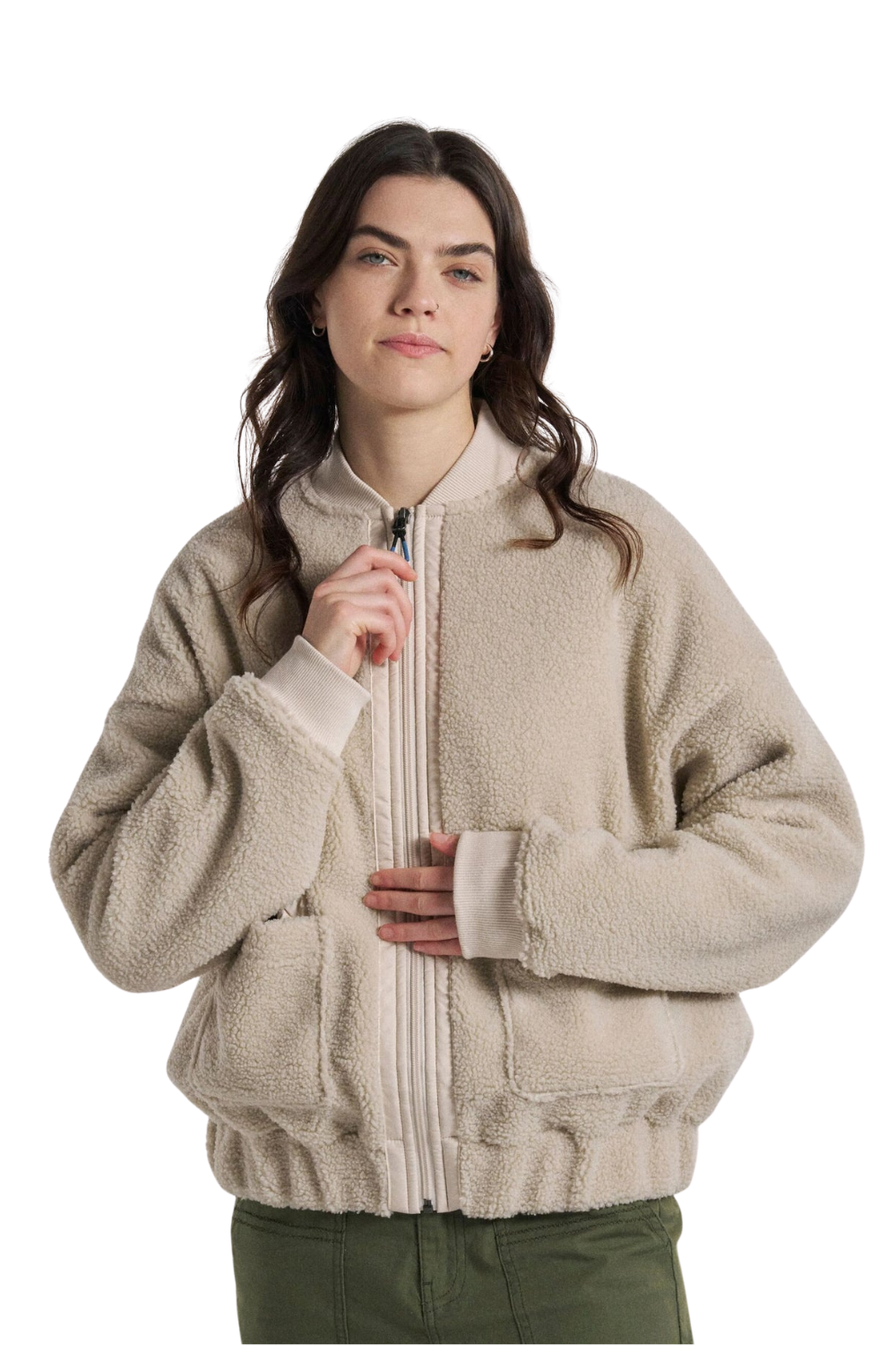 Passenger Lucia Womens Recycled Sherpa Fleece Vintage White