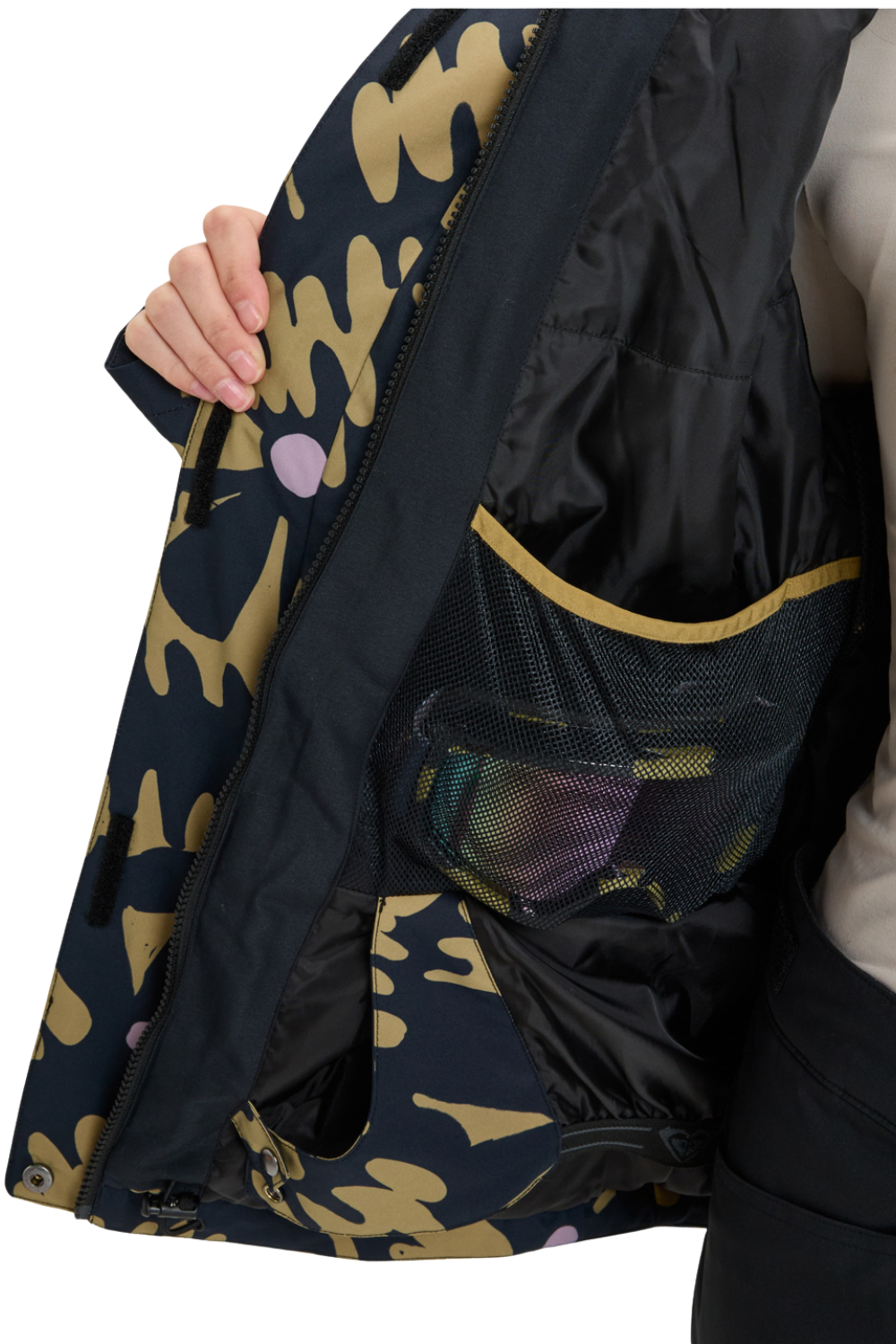 Roxy Womens Jetty Technical Snow Jacket Fennel Seed Big Flower
