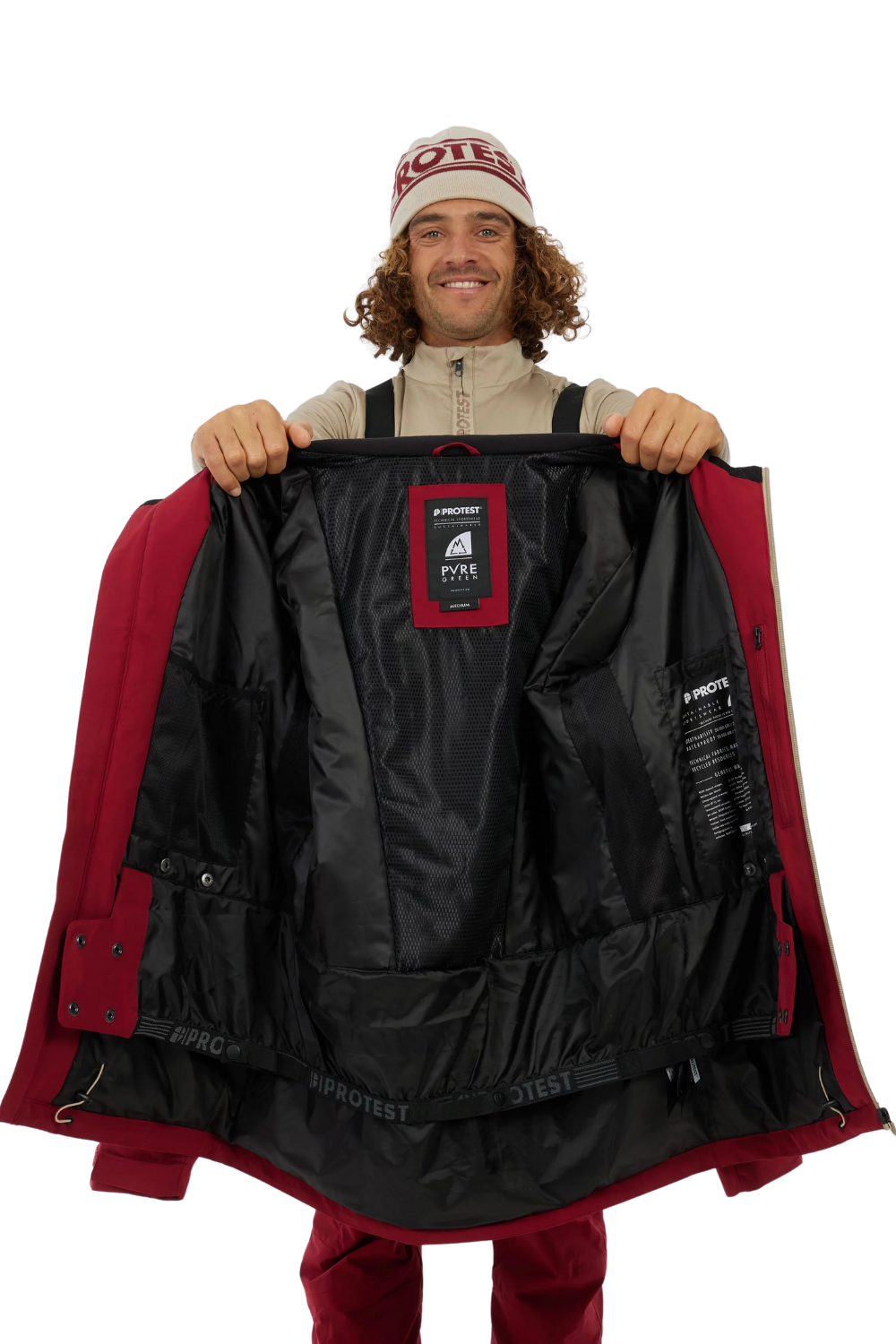 Protest PRTTimothy Snow Jacket Velvet Red