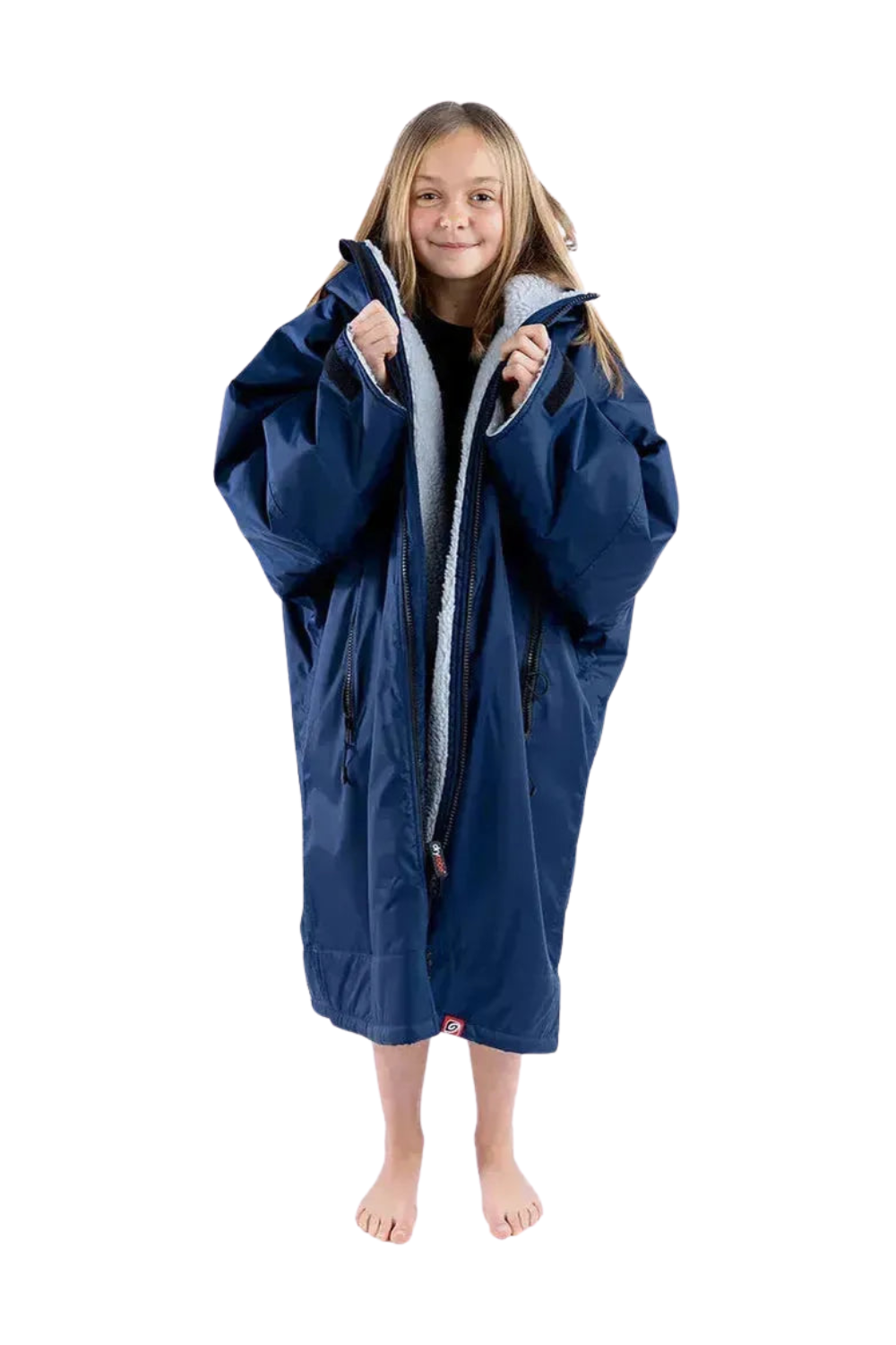 Dryrobe Advance Kids Long Sleeve Navy Blue Grey
