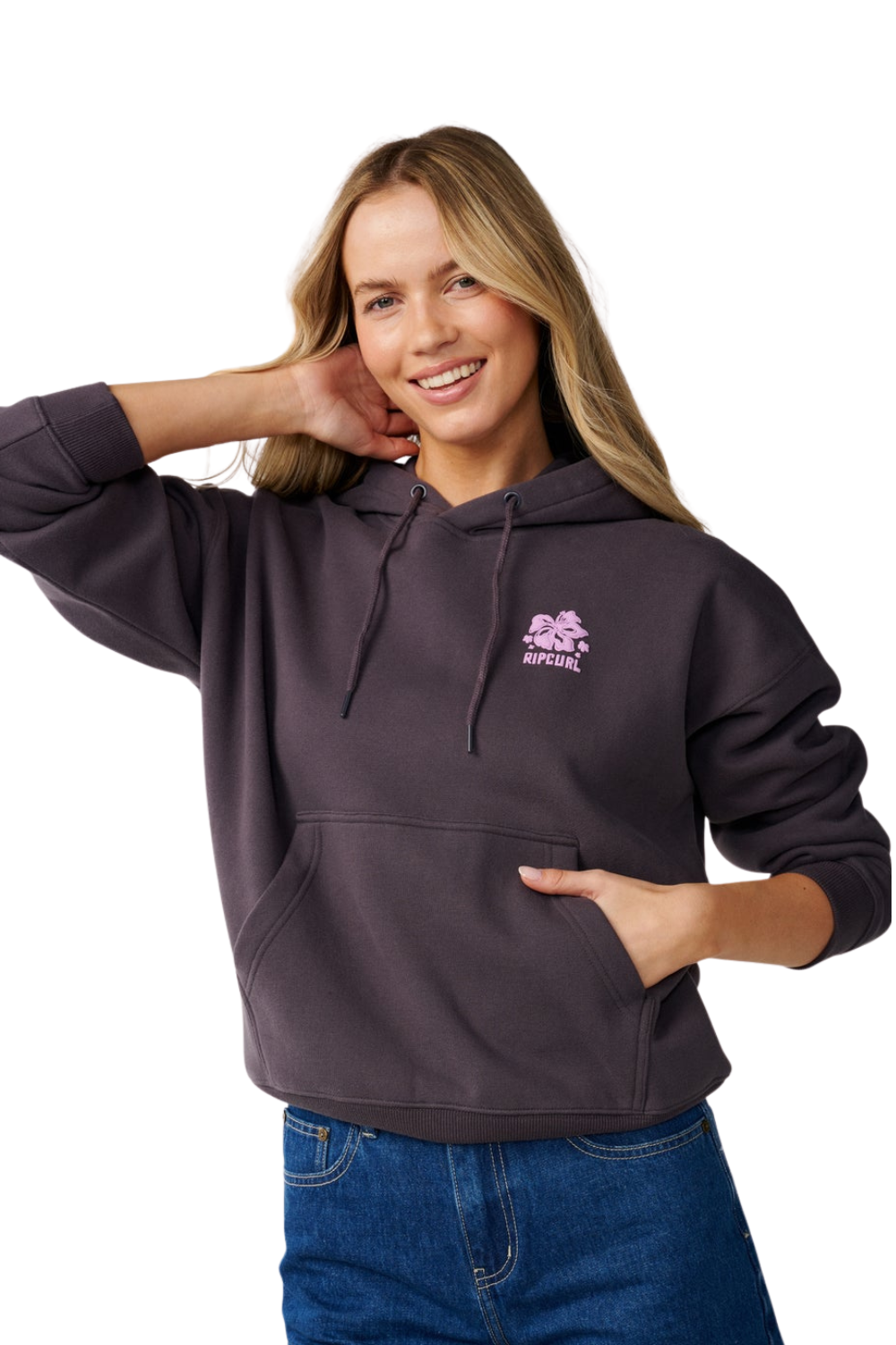 Rip Curl Surf Puff Heritage Womens Hoodie Nine Iron