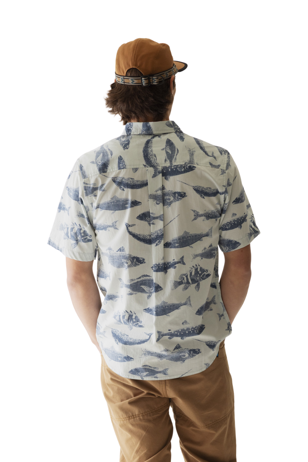 Kavu Topspot Mens Short Sleeve Shirt Big Blue Fish