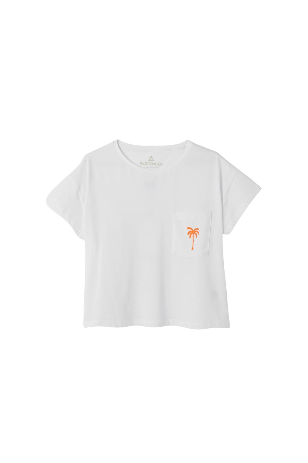 Passenger Stack Womens Pocket T-Shirt White