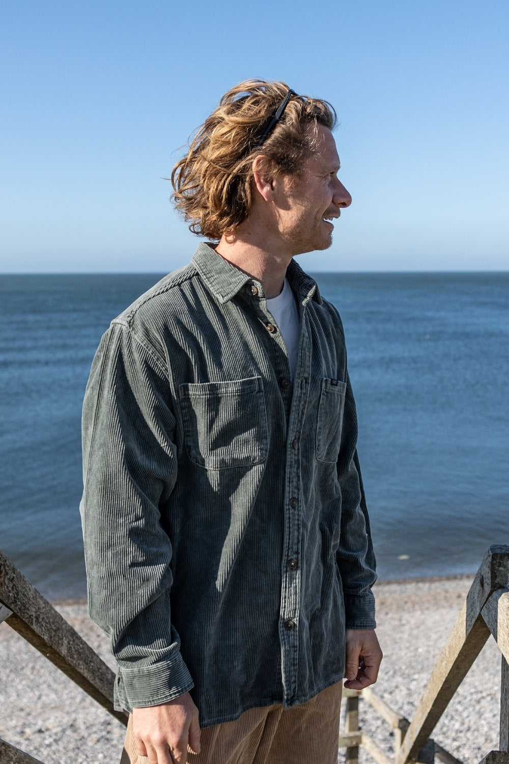 BamBooBay Chill Cord Long Sleeve Shirt Olive