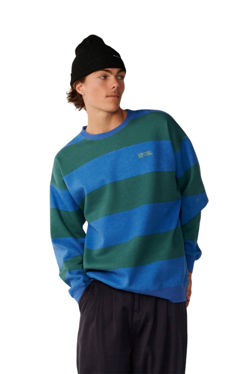 Rip Curl Disorder Mens Stripe Crew Riverside