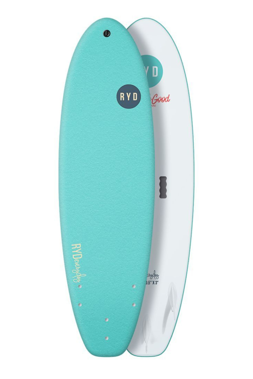 RYD Everyday Soft Top Surfboard Aqua
