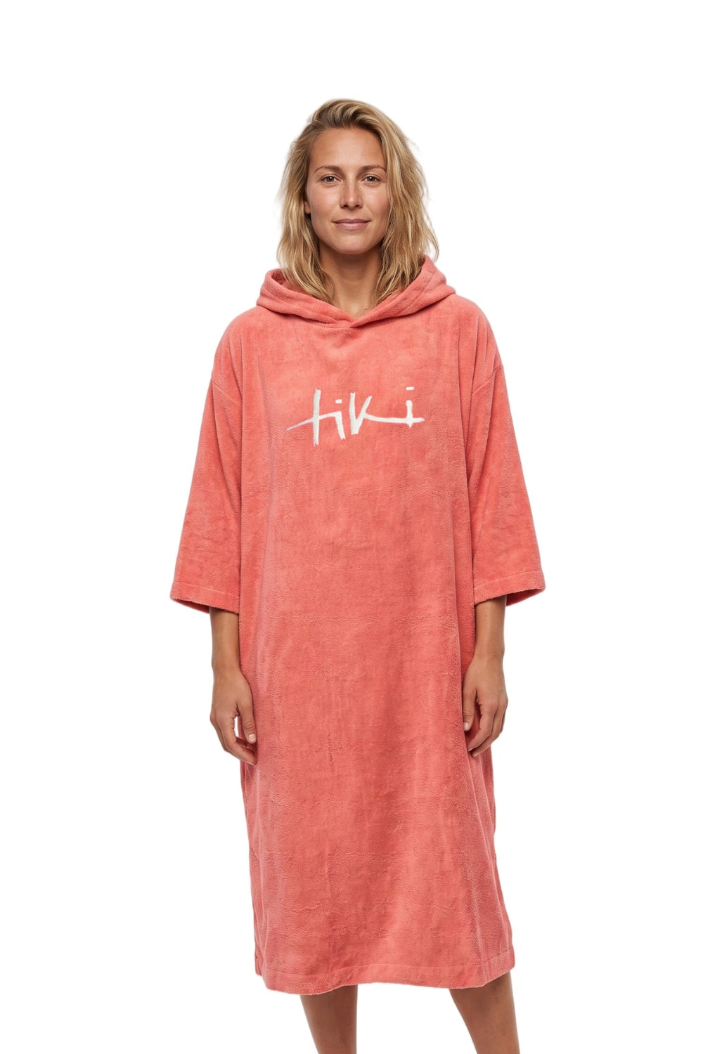 Tiki Adults Hooded Change Robe Living Coral
