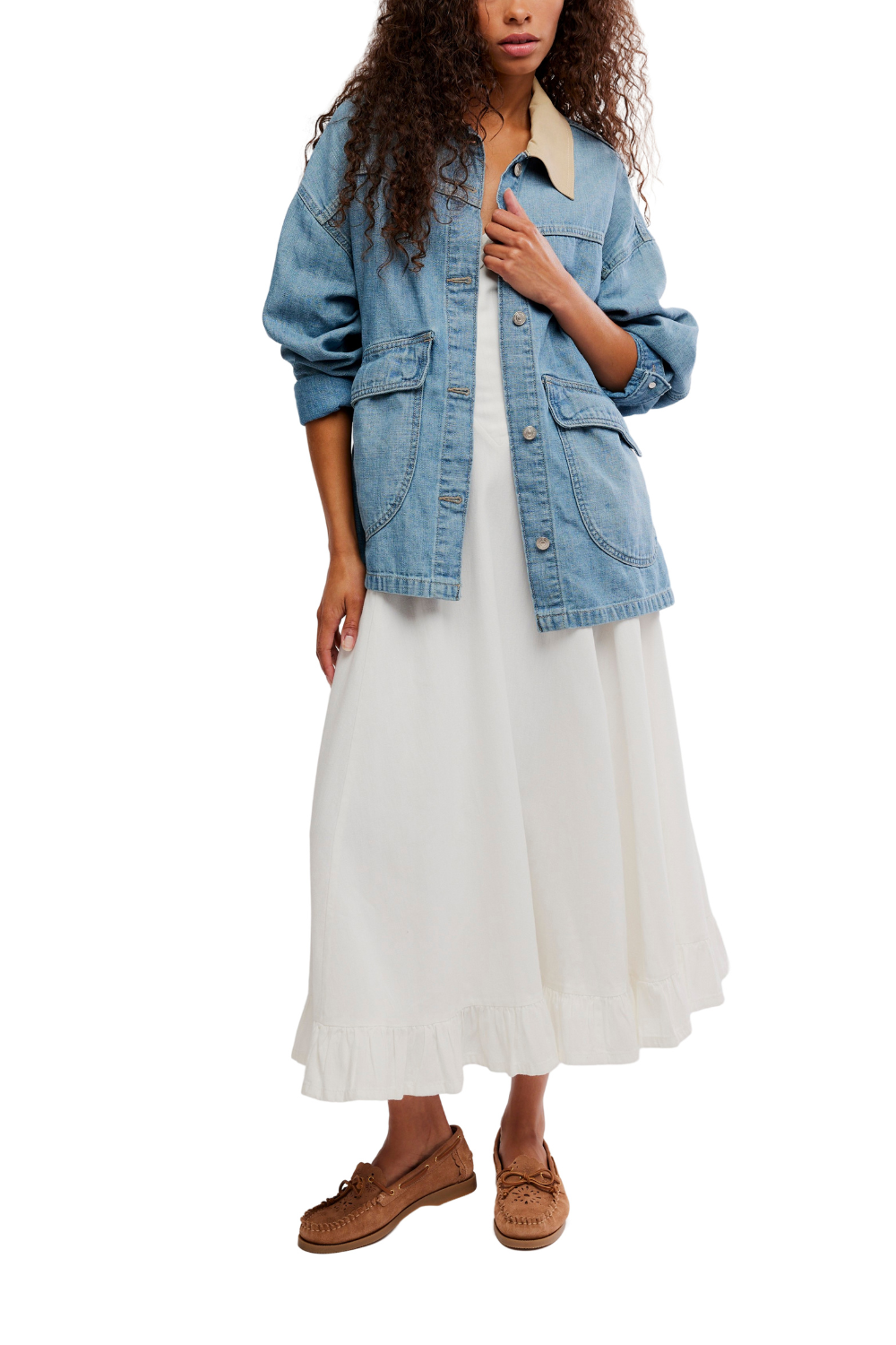 Free People Lemon Womens Denim Jacket Berry Blues