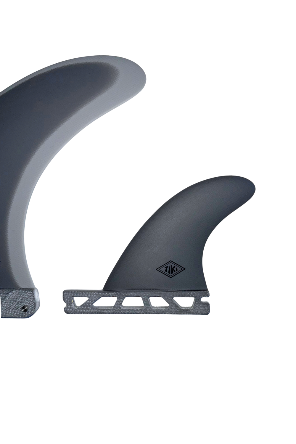 Tiki Totem Side Bites Surfboard Fin Set Storm Grey