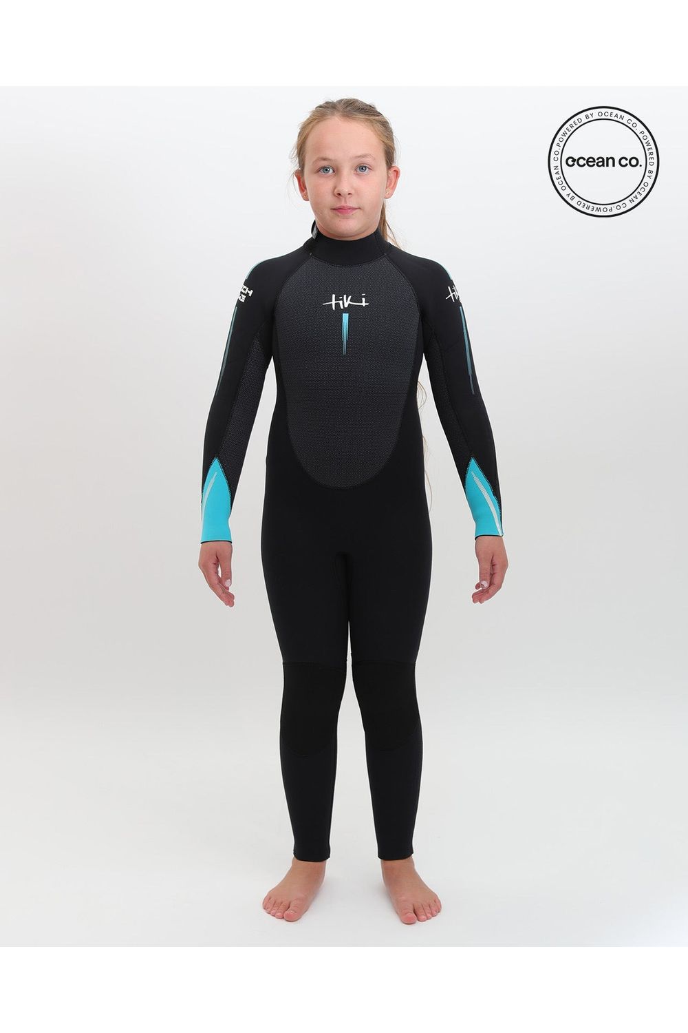 Tiki Junior Tech 5/4/3 GBS Wetsuit - Back Zip - Black/Blue