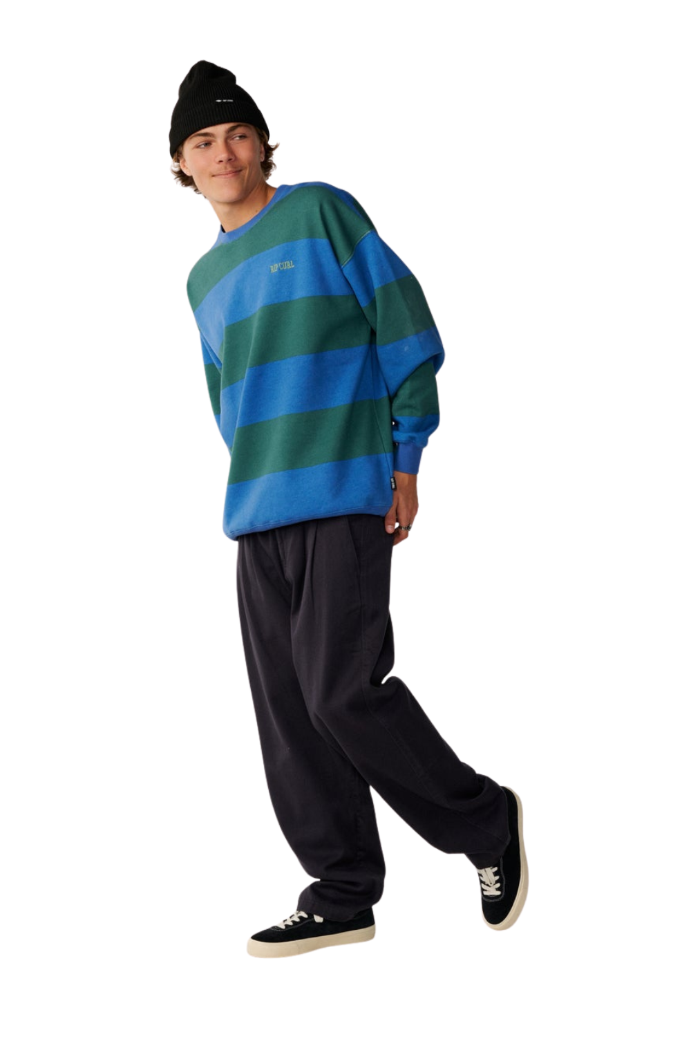 Rip Curl Disorder Mens Stripe Crew Riverside